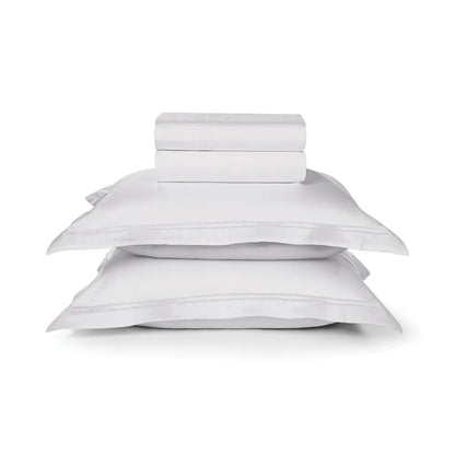 Jogo de Cama Queen Trussardi 300 Fios Cetim 100% Algodão Egípcio Galieno Branco