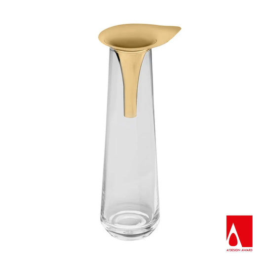 Vaso Leaf Grande em Ouro 24k