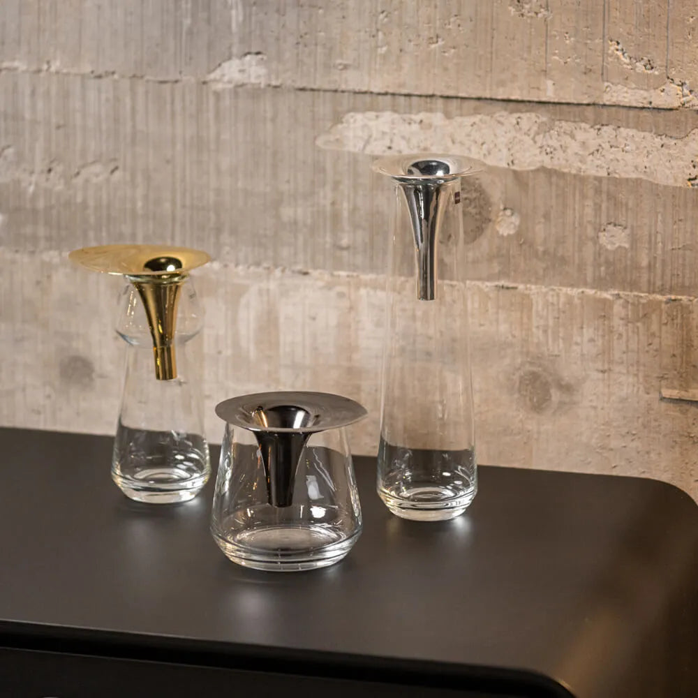 Vaso Leaf Grande em Ouro 24k