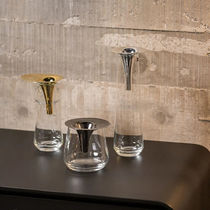 Vaso Leaf Grande em Ouro 24k